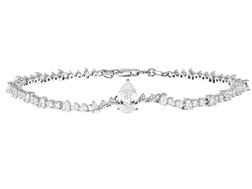 Vanna K™ For Bella Luce® 6.35ctw White Diamond Simulant Platineve® Tennis Bracelet - Size 8