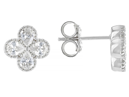 Vanna K™ For Bella Luce® 1.87ctw White Diamond Simulant Platineve™ Clover Stud Earrings