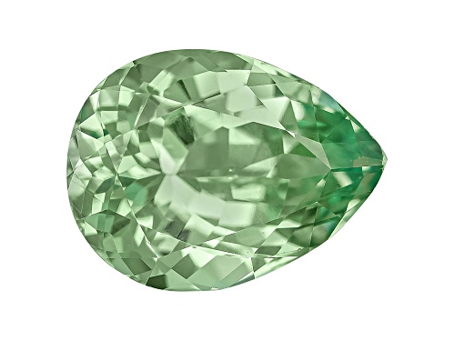 Tanzanian fluorescent mint grossular garnet 2.22ct 9.36x7.09mm pear shape