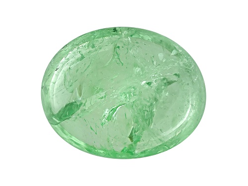 Tanzanian mint grossular garnet min 2.50ct 9x7mm oval cabochon