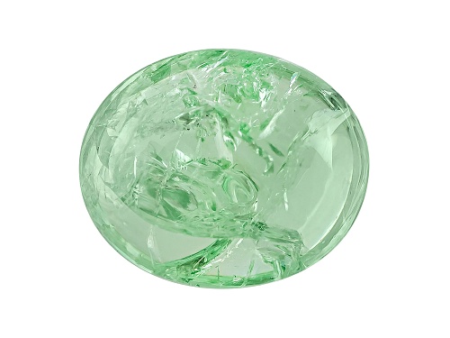 Tanzanian mint grossular garnet min 4.75ct 11x9mm oval cabochon
