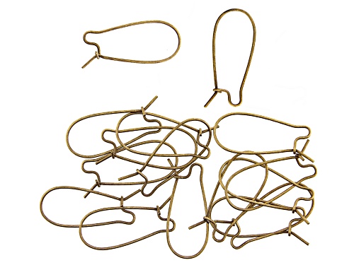 Vintaj Arched Ear Wire Antiqued Bronze Over Brass Appx 26x11mm Appx 16 Pieces