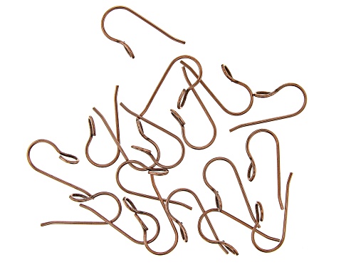 Vintaj Modern Vogue Ear Wire in Antiqued Copper Over Brass Appx 20mm Appx 20 Pieces