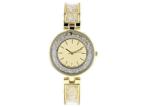 Photo of Ladies Gold Tone & Crystal Watch