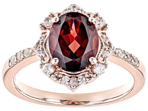 2.13ctw Vermelho Garnet™ With 0.26ctw White Zircon 18k Rose Gold Over Sterling Silver Ring - Size 9