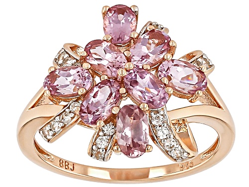 2.23ctw Color Shift Garnet With 0.19ctw White Zircon 18k Rose Gold Over Sterling Silver Ring - Size 9