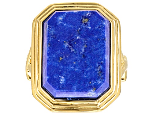 18x13mm Lapis Lazuli 18k Yellow Gold Over Sterling Silver Ring - Size 9