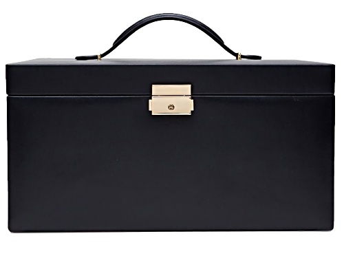 Heritage Large Jewelry Box in Black By Wolf