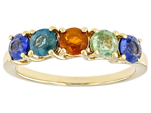 1.16ctw Multi Color Kyanite 18k Yellow Gold Over Sterling Silver Ring - Size 9