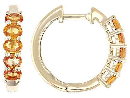1.98ctw Yellow Sapphire 18k Yellow Gold Over Stelring Silver Earrings