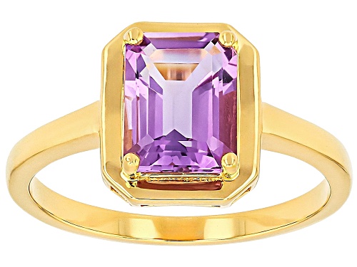 1.96ct Canela Amethyst 18k Yellow Gold Over Sterling Silver Solitaire Ring - Size 6