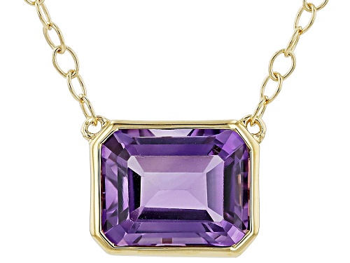 2.89ct Canela Amethyst 18k Yellow Gold Over Sterling Silver Necklace - Size 18