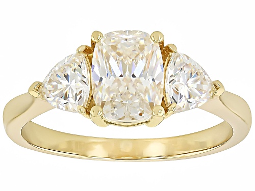 3.26ctw Strontium Titanate 18k Yellow Gold Over Sterling Silver Ring - Size 9