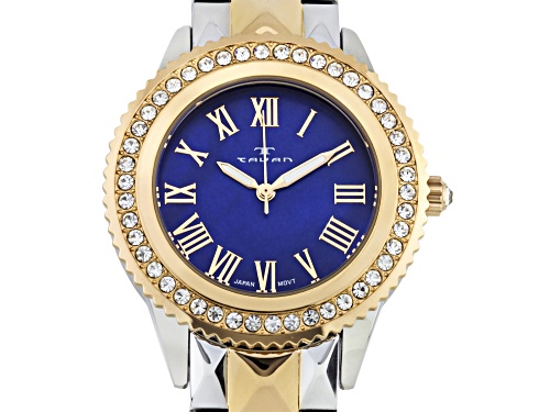 Tavan Charlotte Ladies Watch with Two-Tone Silver/Rose Gold and Royal Blue Pearl Dial
