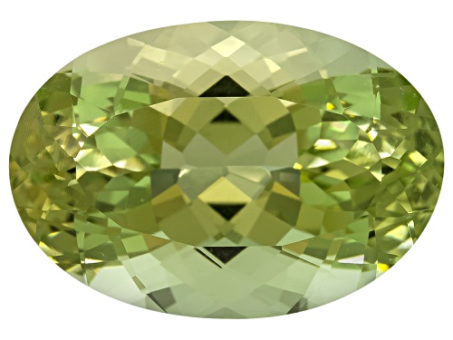 Brazilian Chartreuse Beryl 18.37ct 20.98x14.44x11.31mm Oval With Gemworld Report