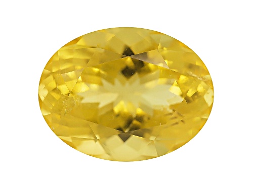 Strong Yellow Danburite 12.3x9.5x6.74ct Oval 4.78ct