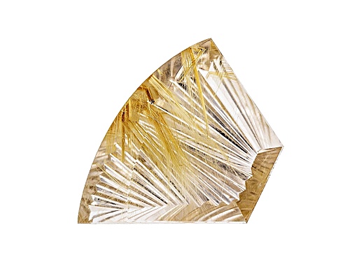 Rutilated Quartz 48.53x37.73mm Fan Shape 131.88ct
