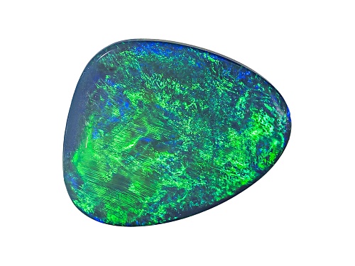 Black Opal 13.4x10.61mm Free Form Cabochon 3.73ct