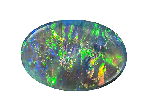Black Opal 11.9x8.11mm Oval Cabochon 2.93ct