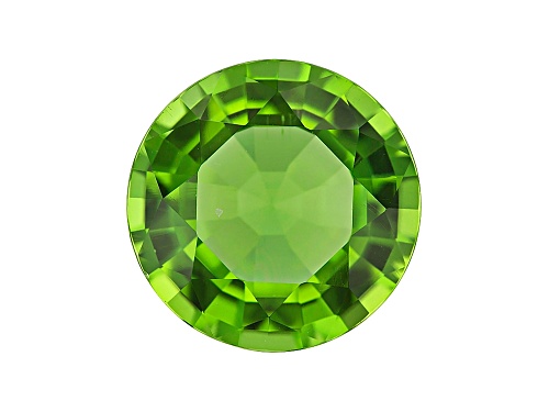 Peridot 14.5mm Round Mixed Step Cut 10.68ct