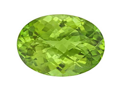 Peridot 16.8x12mm Oval Mixed Step Cut 10.41ct