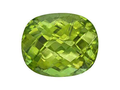 Peridot 12.5x10.4mm Rectangular Cushion Checkerboard Cut 7.08ct