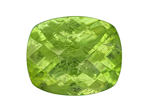 Peridot 12.2x10.2mm Rectangular Cushion Checkerboard Cut 5.21ct