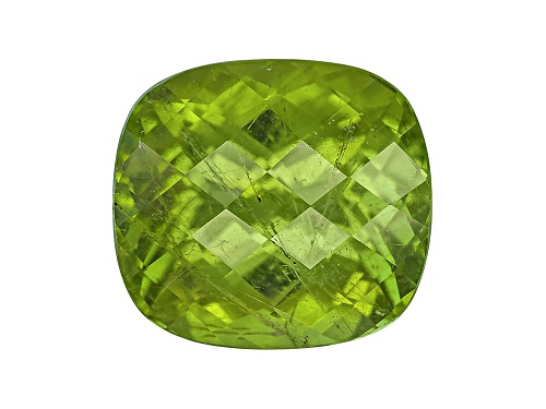 Peridot 13.1x11.9mm Rectangular Cushion Checkerboard Cut 9.30ct