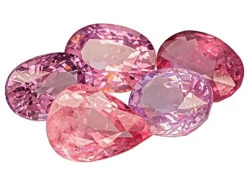 Vietnamese Multi Color Spinel Set Of Five 7.03ctw Mm Varies Mixed Shape