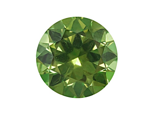 Demantoid Garnet With Horsetail 7.2mm Round 1.85ct