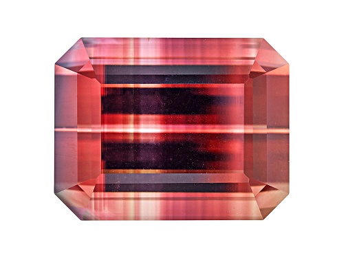 Nigerian Untreated Bi Color Tourmaline 13.59ct 14.25x11.13mm Emerald Cut