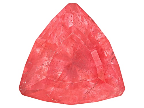 Sweet Home Mine Deep Pink Rhodochrosite 4.13ct 10x10mm Trillion With Gemworld Report