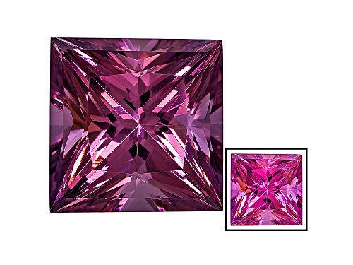 Cranberry Zandrite ™ Color Change Avg 10.15ct 12x12mm Square Princess Cut