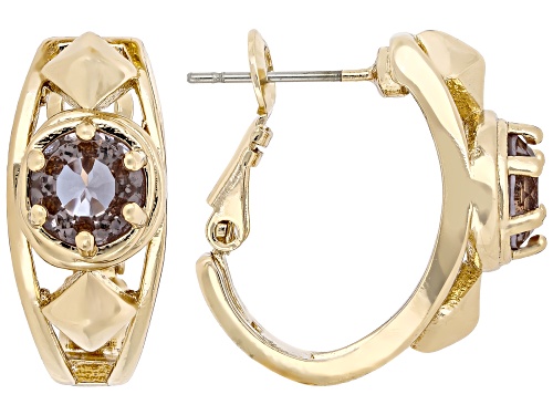 Zandrite Bronze Solitaire Hoop Earrings