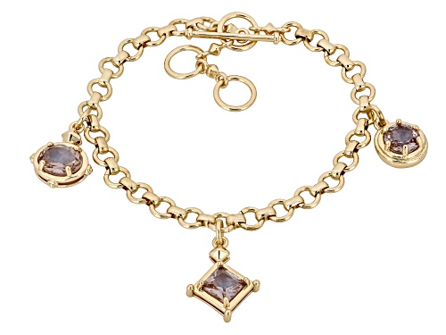 Zandrite Bronze Chain Link Charm Style Bracelet - Size 8