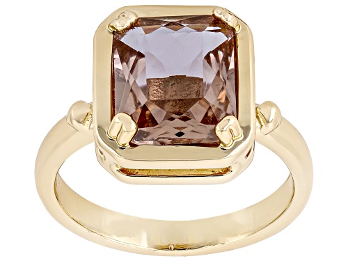 Rectangular Octagonal Zandrite Bronze Solitaire Ring - Size 8