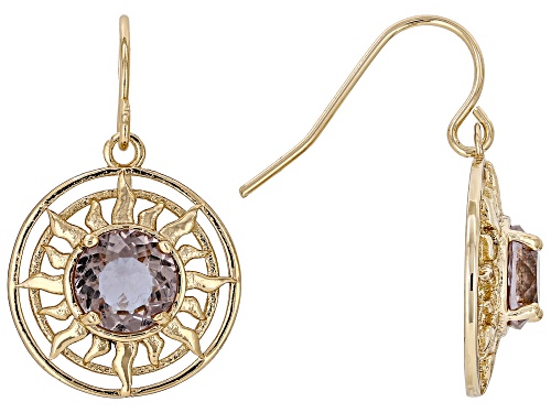 Zandrite Bronze Sun Design Dangle Earrings