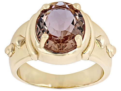 Oval Zandrite Bronze Solitaire Ring - Size 8