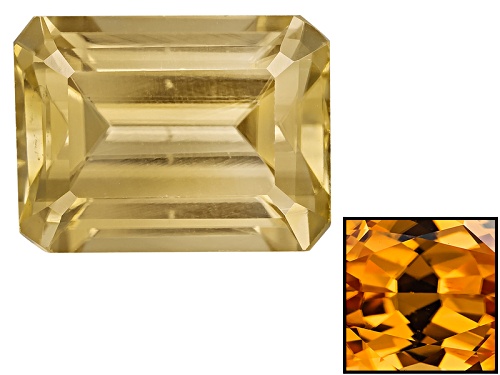 Photo of Tanzanian Thermochromic Yellow Zircon Avg 2.25ct 8x6mm Emerald Cut Caution:Heat Sensitive