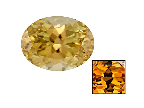 Yellow Zircon Minimum 2.25ct 8.5x6.5mm Oval Color Varies Caution:Heat Sensitive