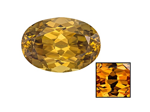 Yellow Zircon Thermochromic 14.99x11.22mm Oval 11.27ct