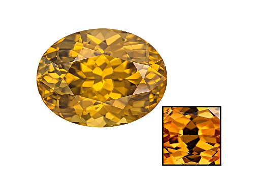 Yellow Zircon 10.71ct 13.74x10.71mm Oval Color Varies