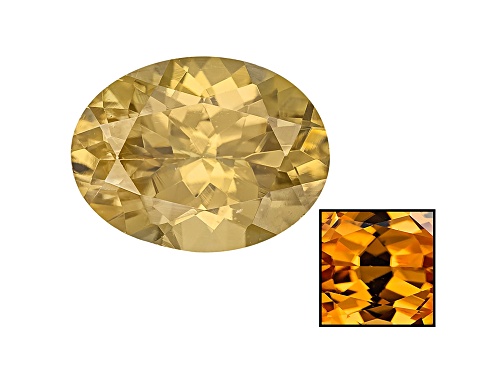 Yellow Reserve Zircon Min 2.25ct 9x7mm Oval Color Varies Caution: Heat Sensitive