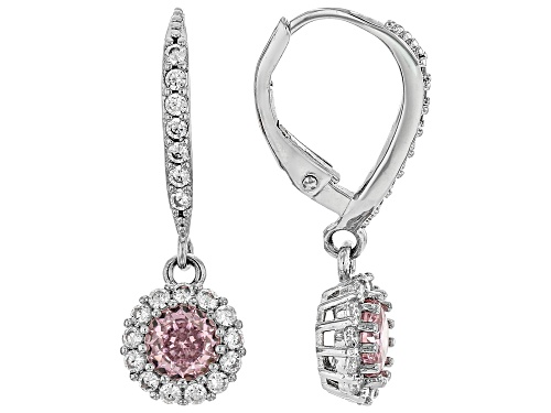 Pre-Owned Bella Luce® Ottone 13.60ctw Multi-Gemstone Simulant Rhodium Plated Earring Set