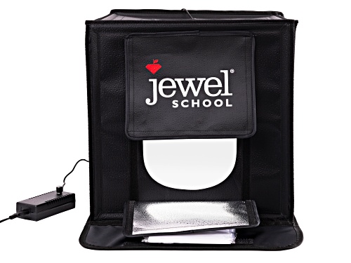 Portable Photography Studio Tent with LED Lights, 4 Backdrops, and Power Adapter with Storage Case