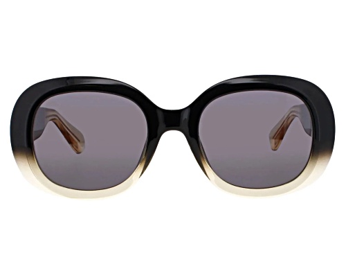 QUAY Improptu Black Yellow Oval Frame / Smoke Lenses Sunglasses