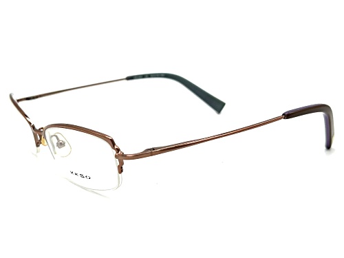 XKSO Rose Gold Brown Frame / Clear Demo Lenses Eyeglasses