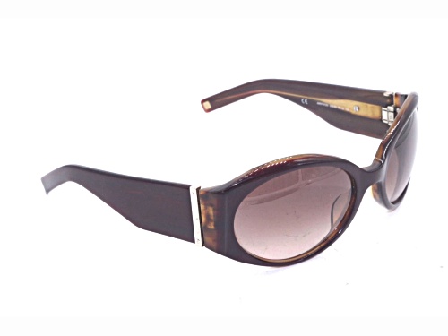 Anne Klein Brown Tortoise Oval Frame / Brown Lenses Sunglasses
