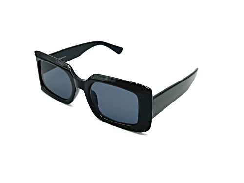 BCBG Black/Gray Rectangle Sunglasses