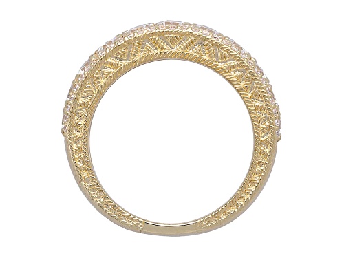 Judith Ripka 3.41ctw Square and Round Bella Luce Diamond Simulant 14K Gold Clad Ring - Size 5